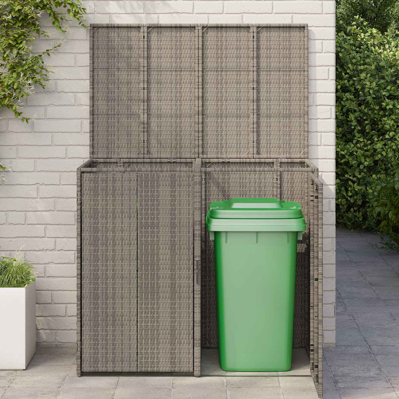 Chargez l'image dans la visionneuse de la galerie, Vidaxl afvalbak box 2 pcs grijs 65 x 80 x 115 cm polyetheen