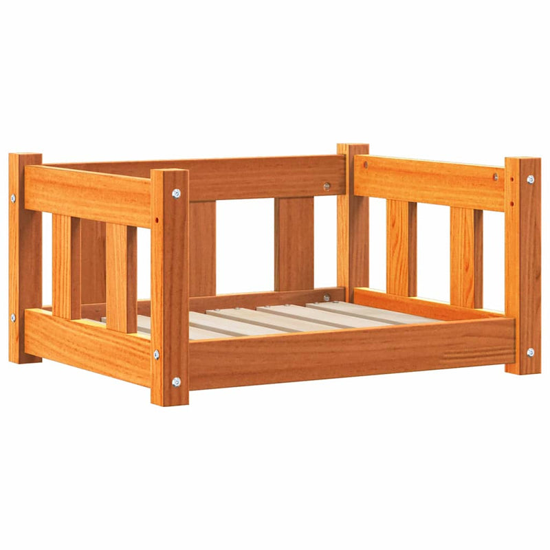 Afbeelding laden in galerijviewer, Vidaxl hondenbed wasbruin 55 x 45 x 28 cm massief grenenhout