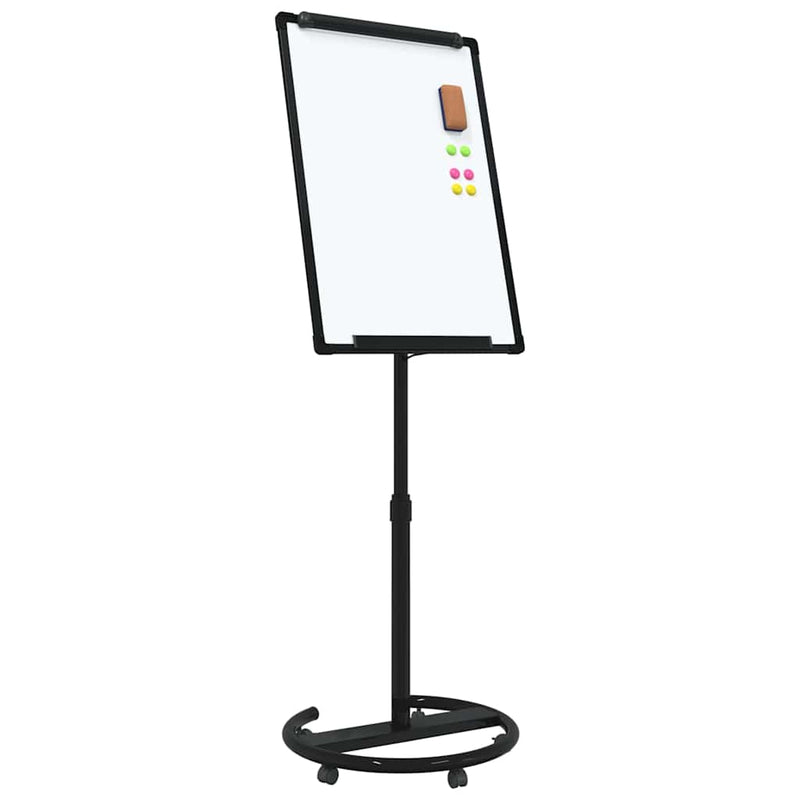 Afbeelding laden in galerijviewer, Vidaxl magnetisch whiteboard zwart en wit 62 x 62,5 x 197 cm eps