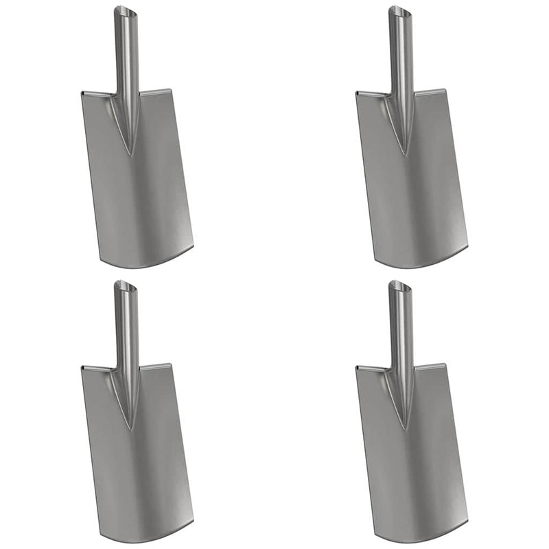 Afbeelding laden in galerijviewer, Vidaxl schep hoofd 4 pcs zilver 43 x 17 cm gepoedercoat staal