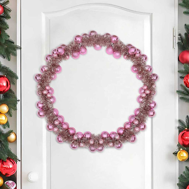 Chargez l'image dans la visionneuse de la galerie, Vidaxl kerstbal guirlande roze 186 cm polystyreen