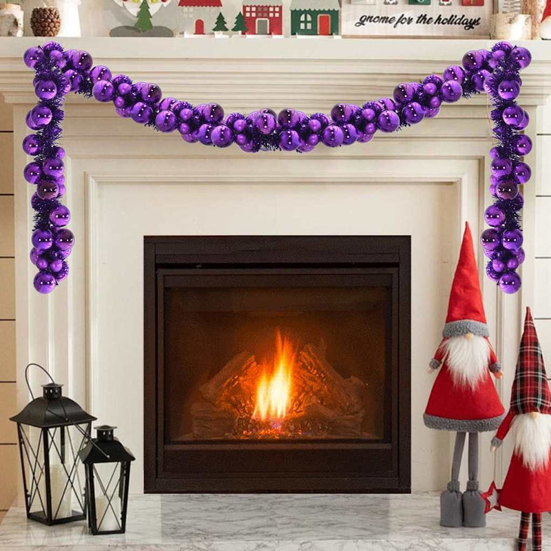 Chargez l'image dans la visionneuse de la galerie, Vidaxl kerstbal guirlande lila 186 cm polystyreen