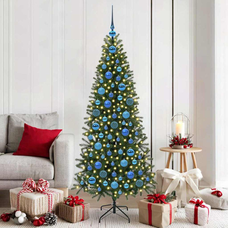 Chargez l'image dans la visionneuse de la galerie, Vidaxl kerstbal set met 300 led 120 pcs blauw kunststof
