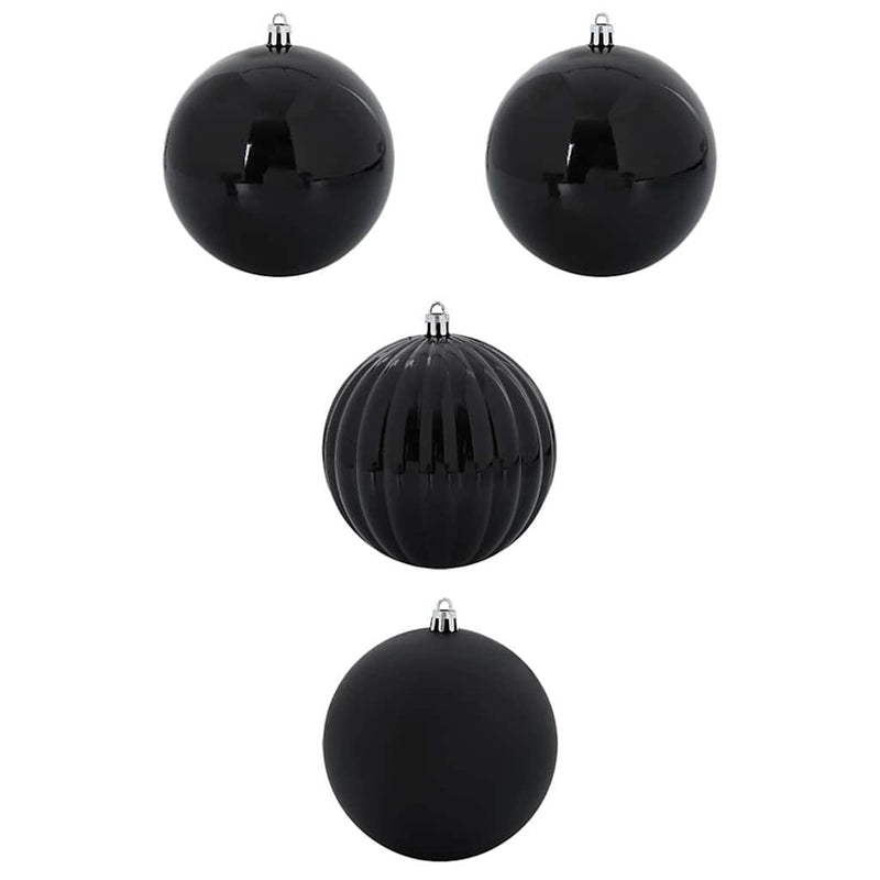 Chargez l'image dans la visionneuse de la galerie, Vidaxl kerstbalset xxl 4 pcs zwart kunststof