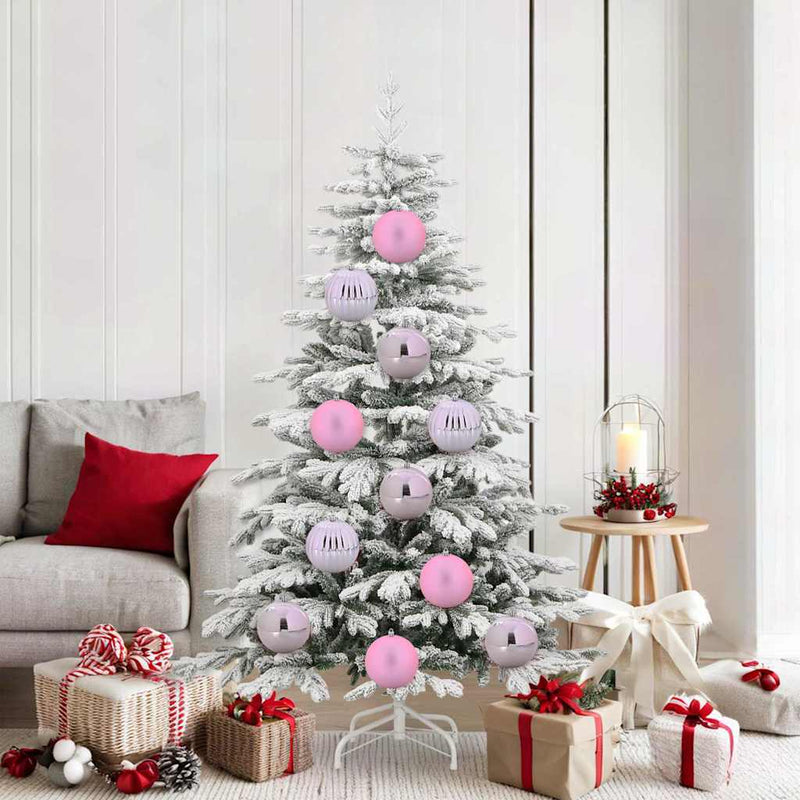 Chargez l'image dans la visionneuse de la galerie, Vidaxl kerstbal set xl 9 pcs roze kunststof