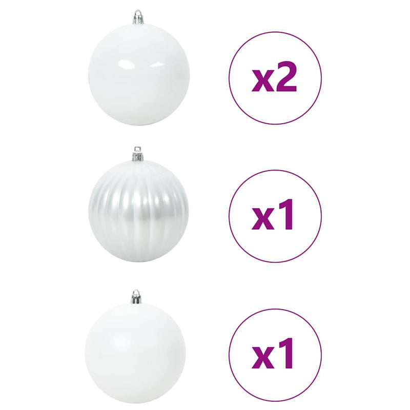 Afbeelding laden in galerijviewer, Vidaxl kerstbal set xxl 4 pcs wit kunststof