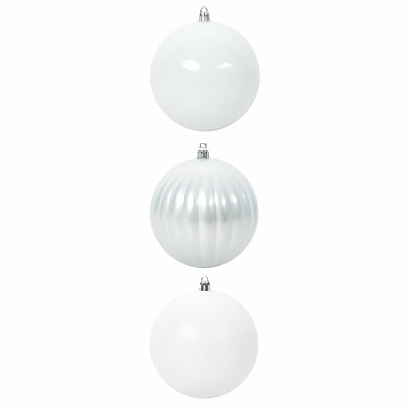 Afbeelding laden in galerijviewer, Vidaxl kerstbal set xxl 3 pcs wit kunststof