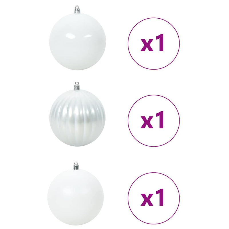 Afbeelding laden in galerijviewer, Vidaxl kerstbal set xxl 3 pcs wit kunststof