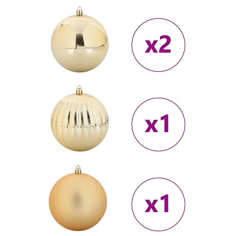 Afbeelding laden in galerijviewer, Vidaxl kerstbal set xxl 4 pcs goud kunststof