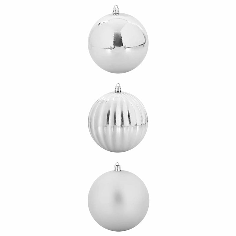 Afbeelding laden in galerijviewer, Vidaxl kerstbal set xxl 3 pcs zilver kunststof