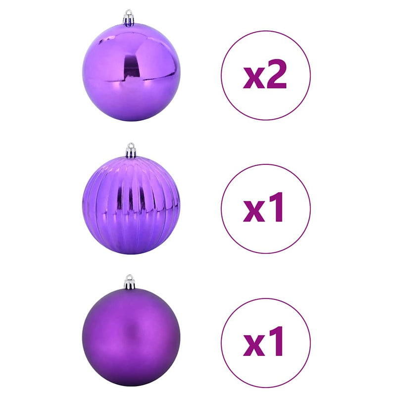 Afbeelding laden in galerijviewer, Vidaxl kerstbal set xxl 4 pcs lila kunststof