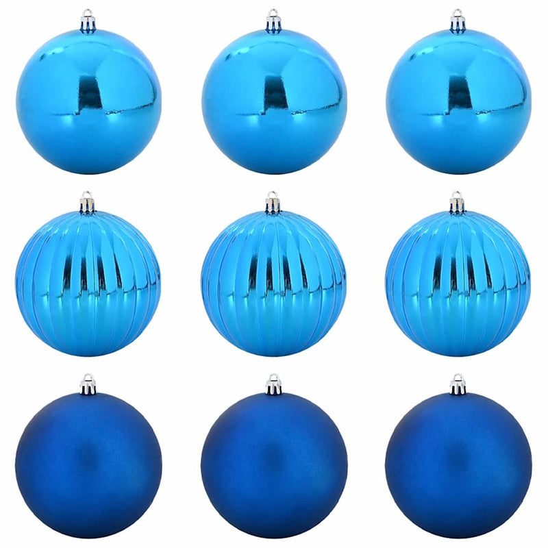 Afbeelding laden in galerijviewer, Vidaxl kerstbalset xl 9 pcs blauw kunststof