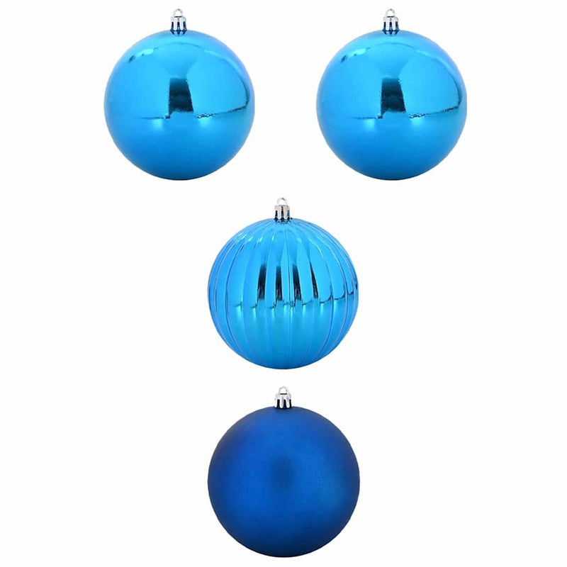 Afbeelding laden in galerijviewer, Vidaxl kerstbal set xxl 4 pcs blauw kunststof