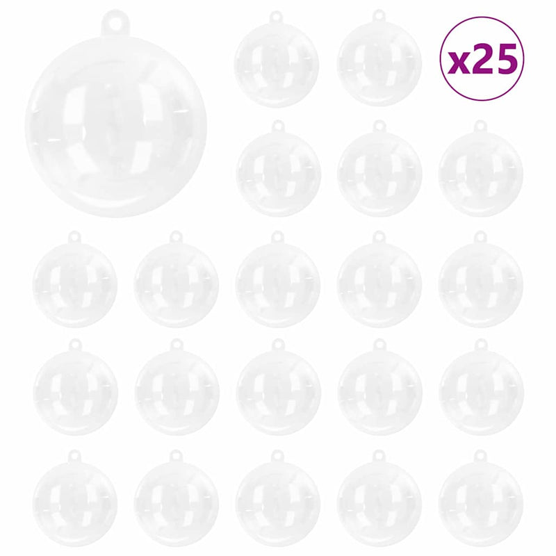 Afbeelding laden in galerijviewer, Vidaxl kerstbal set 25 pcs doorzichtig ø 10 cm