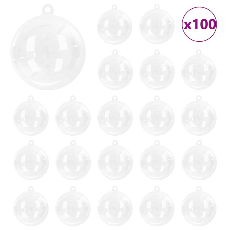 Afbeelding laden in galerijviewer, Vidaxl kerstbal set 100 pcs doorzichtig ø 10 cm