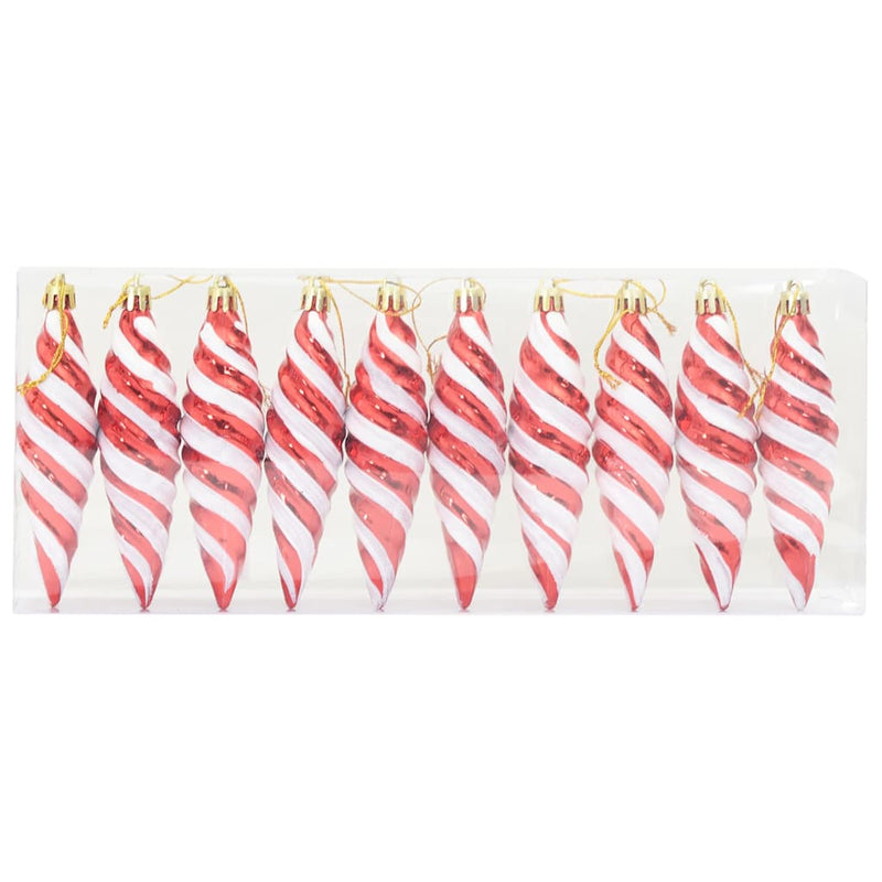 Afbeelding laden in galerijviewer, Vidaxl kerst spiralvorm bal 40 pcs rood kunststof