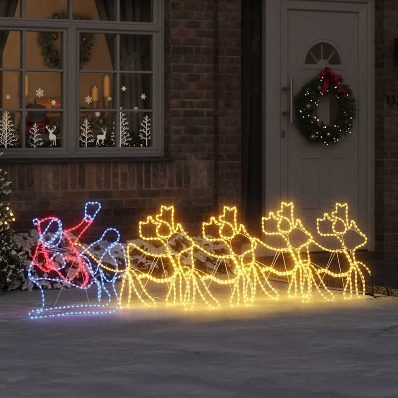 Chargez l'image dans la visionneuse de la galerie, Vidaxl kerstversiering met 1224 led multikleur 69 x 79 cm pvc