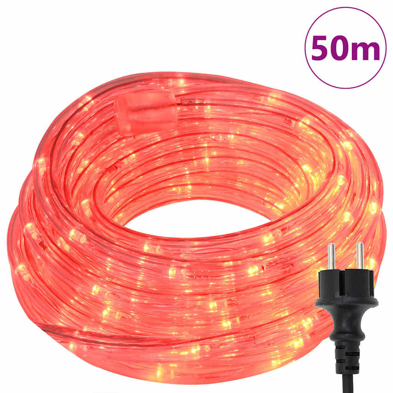 Chargez l'image dans la visionneuse de la galerie, Vidaxl touwenlicht met 1200 led rood 50 m pvc