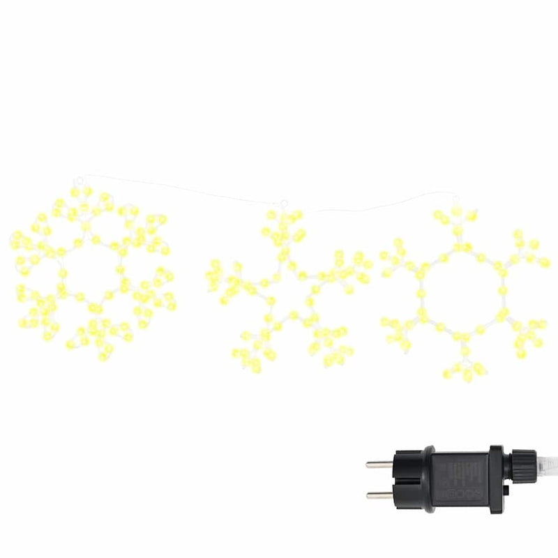Afbeelding laden in galerijviewer, Vidaxl kerstsneeuwvlok met 252 led warmwit 44,5 x 38 cm pvc