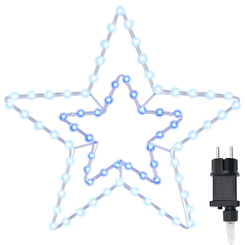 Afbeelding laden in galerijviewer, Vidaxl kerstster met 72 led koud wit 51,5 x 50 x 0,65 cm ijzer