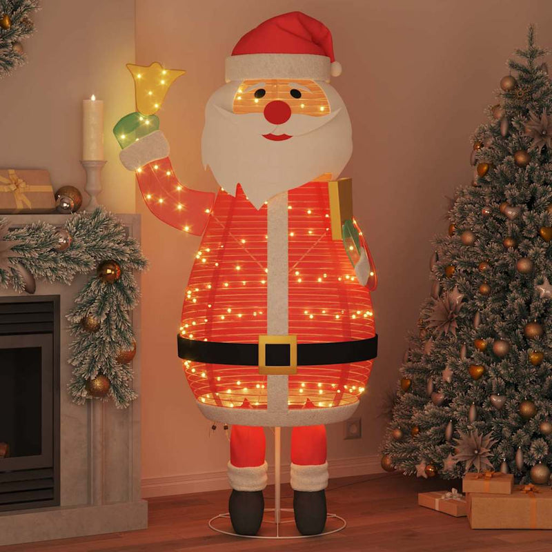 Afbeelding laden in galerijviewer, Vidaxl kerstman met 200 led warmwit 100 x 180 cm stof