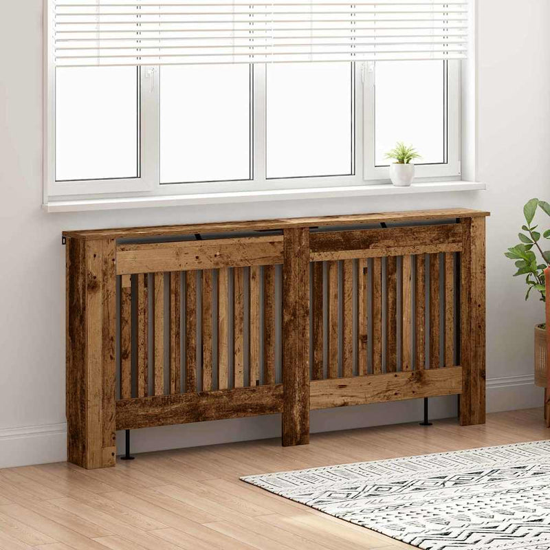 ギャラリービューアに画像をロードする, Vidaxl radiatorafdekking oud hout 172 x 19 x 81,5 cm bewerkt hout