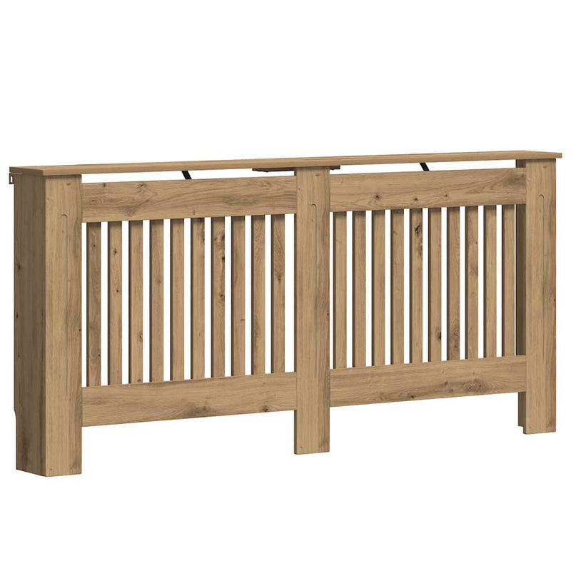 Afbeelding laden in galerijviewer, Vidaxl radiatorafdekking artisan eiken 172 x 19 x 81,5 cm bewerkt hout
