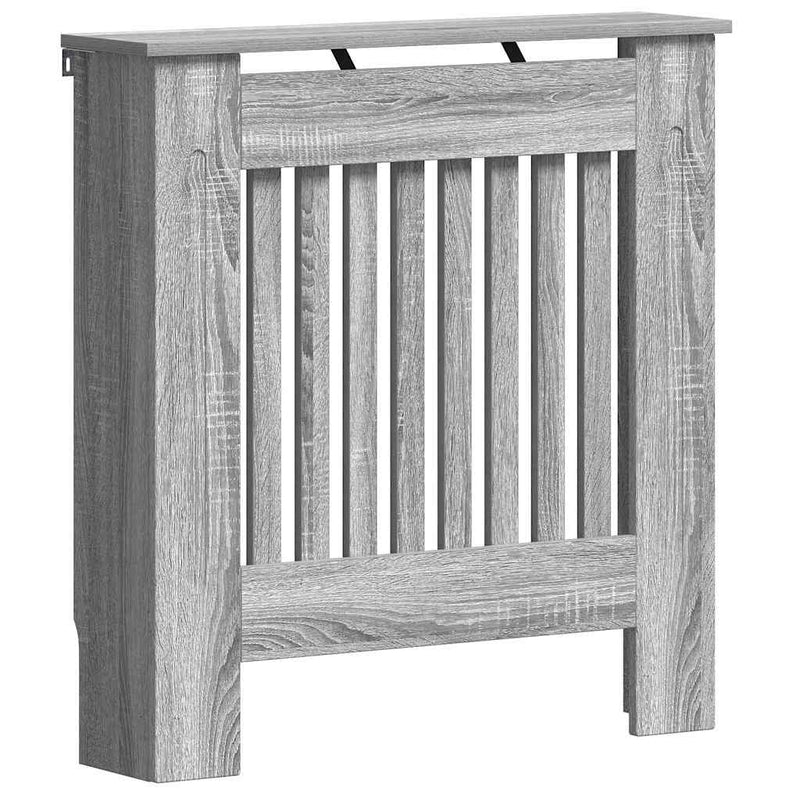 Chargez l'image dans la visionneuse de la galerie, Vidaxl radiatorafdekking grijs sonoma 78 x 19 x 81,5 cm bewerkt hout
