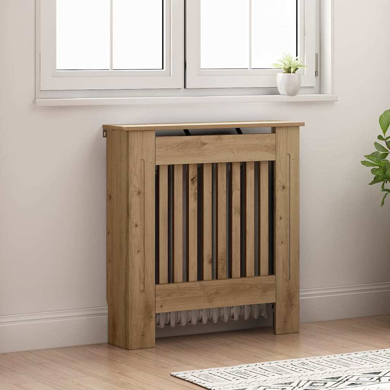 Afbeelding laden in galerijviewer, Vidaxl radiatorafdekking artisan eiken 78 x 19 x 81,5 cm bewerkt hout