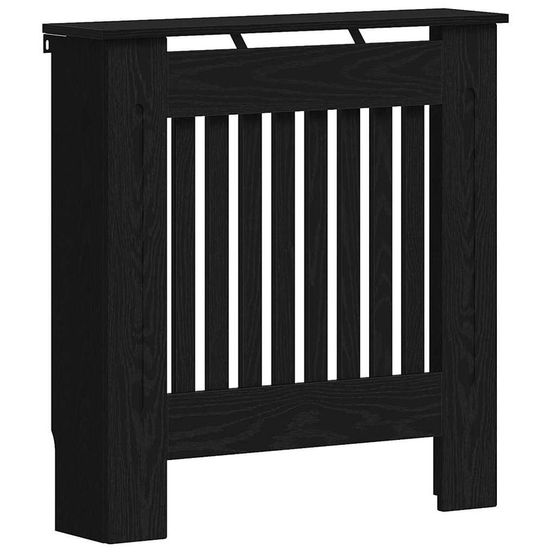 ギャラリービューアに画像をロードする, Vidaxl radiatorafdekking zwart eiken 78 x 19 x 81,5 cm bewerkt hout