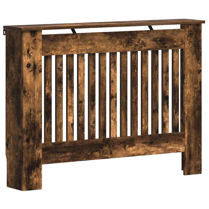 ギャラリービューアに画像をロードする, Vidaxl radiatorafdekking gerookt eiken 112 x 19 x 81,5 cm bewerkt hout