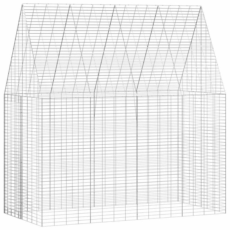 ギャラリービューアに画像をロードする, Vidaxl konijnenkooi zilver 400 x 100 x 210 cm gegalvaniseerd staal