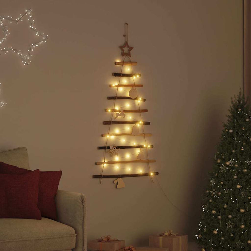 Afbeelding laden in galerijviewer, Vidaxl kerstboom met 30 led naturel 90 cm massief essenhout