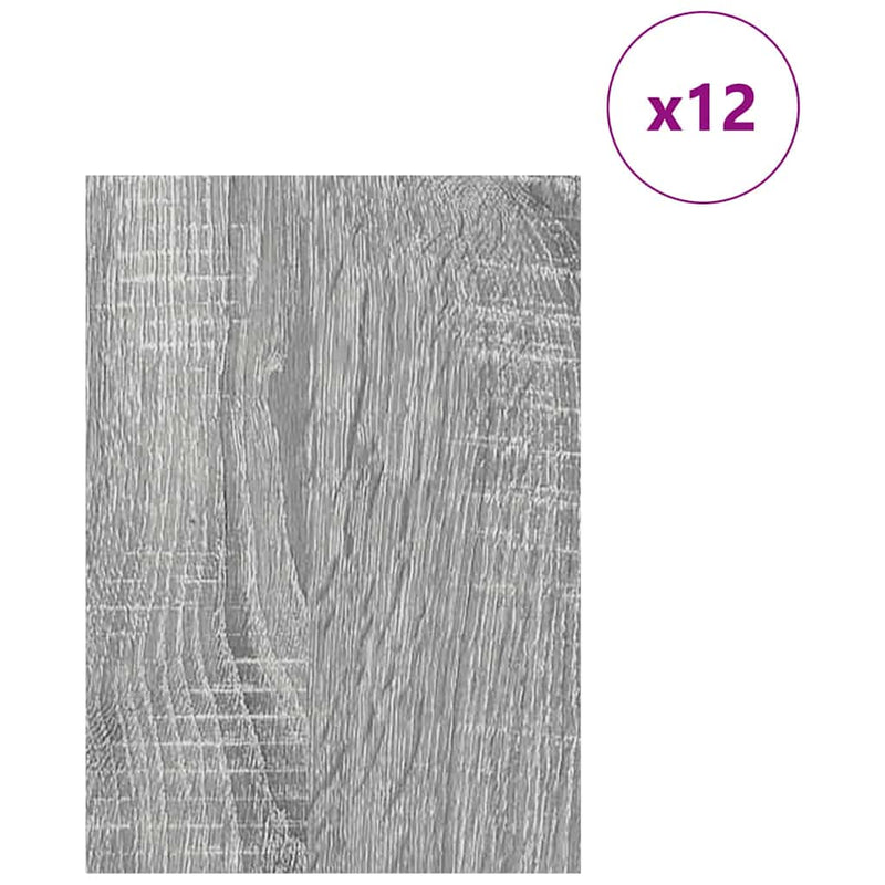 ギャラリービューアに画像をロードする, Vidaxl decorpanelen 12 pcs grijs sonoma 21 x 30 x 0,27 cm bewerkt hout