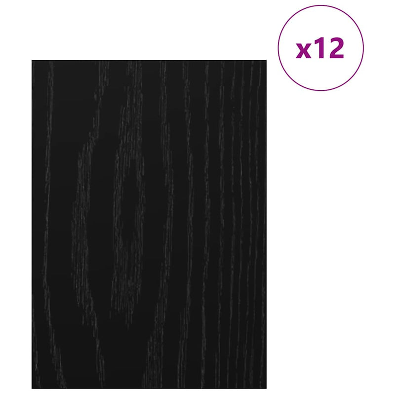 ギャラリービューアに画像をロードする, Vidaxl decorpanelen 12 pcs zwart eiken 30 x 42 x 0.27 cm bewerkt hout