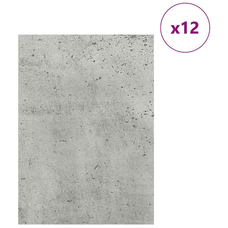 ギャラリービューアに画像をロードする, Vidaxl decorpanelen 12 pcs beton grijs 30 x 42 x 0.27 cm bewerkt hout