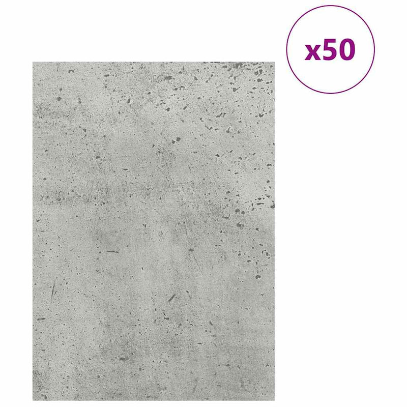 ギャラリービューアに画像をロードする, Vidaxl decorpanelen 50 pcs beton grijs 30 x 42 x 0.27 cm bewerkt hout