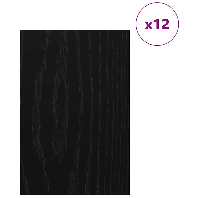 ギャラリービューアに画像をロードする, Vidaxl decorpanelen 12 pcs zwart eiken 40 x 60 x 0.27 cm bewerkt hout