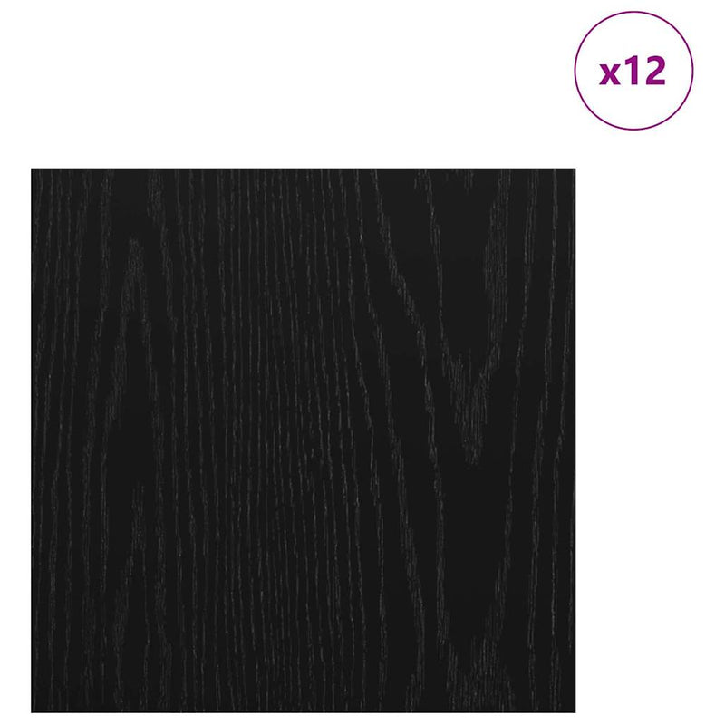 ギャラリービューアに画像をロードする, Vidaxl decorpanelen 12 pcs zwart eiken 30 x 30 x 0,27 cm bewerkt hout