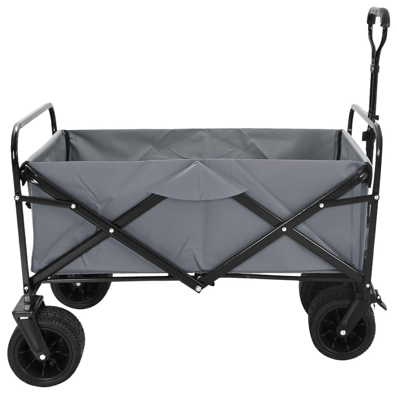 Afbeelding laden in galerijviewer, Vidaxl vouwbare handtrolley grijs 89 x 63 x 96 cm staal en oxford stof