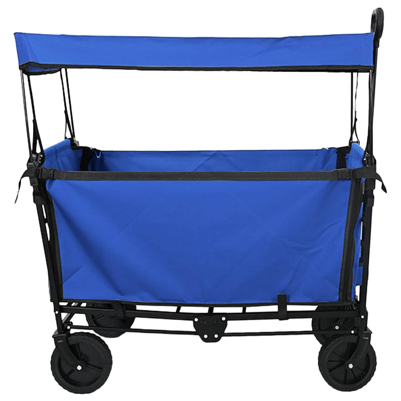 Afbeelding laden in galerijviewer, Vidaxl vouwbare handtrolley zwart 105 x 56.5 x 116 cm oxford stof