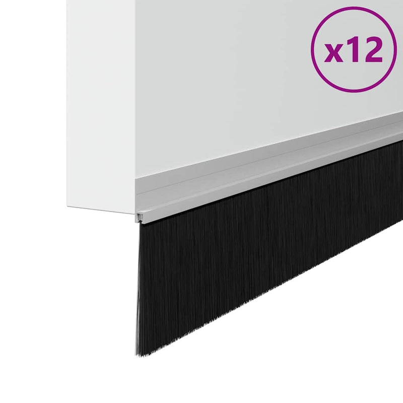 Afbeelding laden in galerijviewer, Vidaxl zelfklevende deurborstels 12 pcs zilver 100 cm