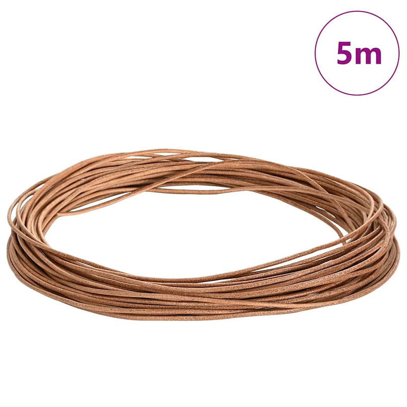 ギャラリービューアに画像をロードする, Vidaxl leren koord bruin ø2 mm x 5 m leer