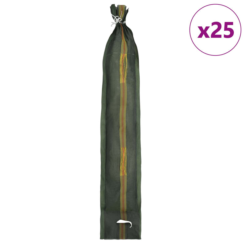Afbeelding laden in galerijviewer, Vidaxl zandzakken 25 pcs donkergroen 120 x 27 cm hdpe