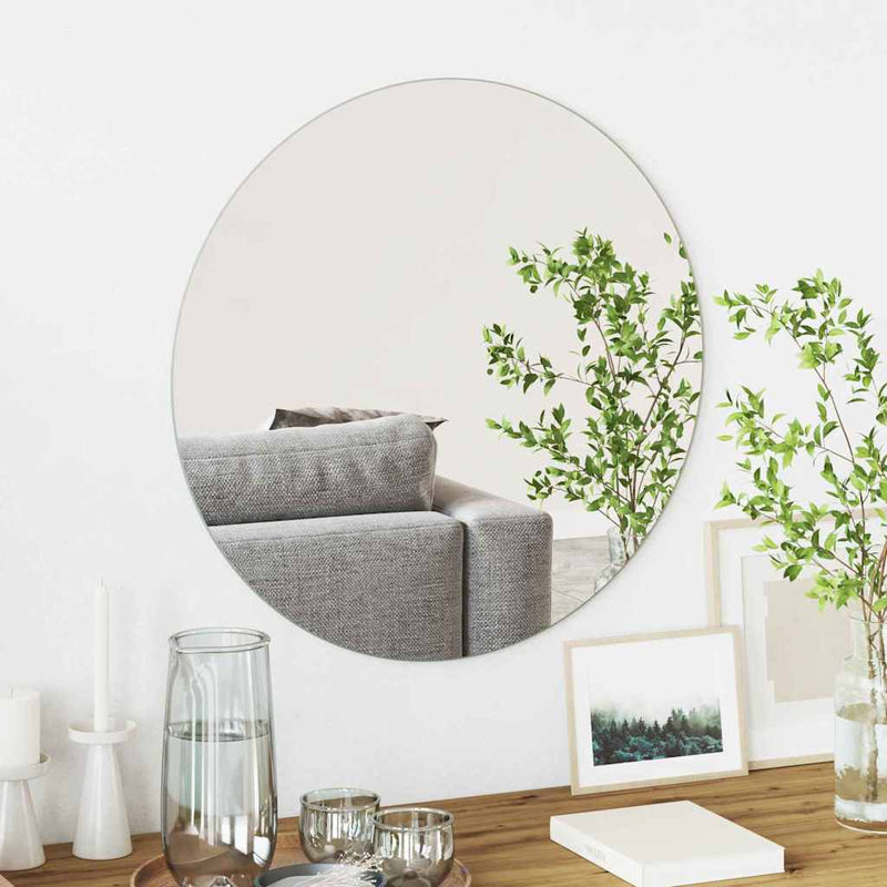 Afbeelding laden in galerijviewer, Vidaxl wandspiegel rond ø 60 cm gehard glas