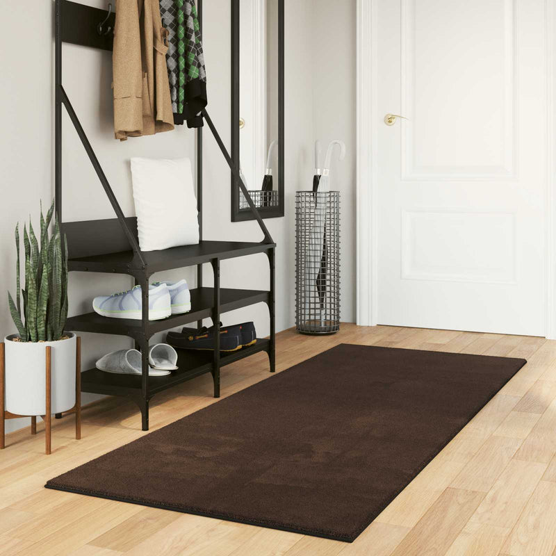 Afbeelding laden in galerijviewer, Vidaxl vloerkleden rechthoekig huarte bruin 200 x 80 cm polyester