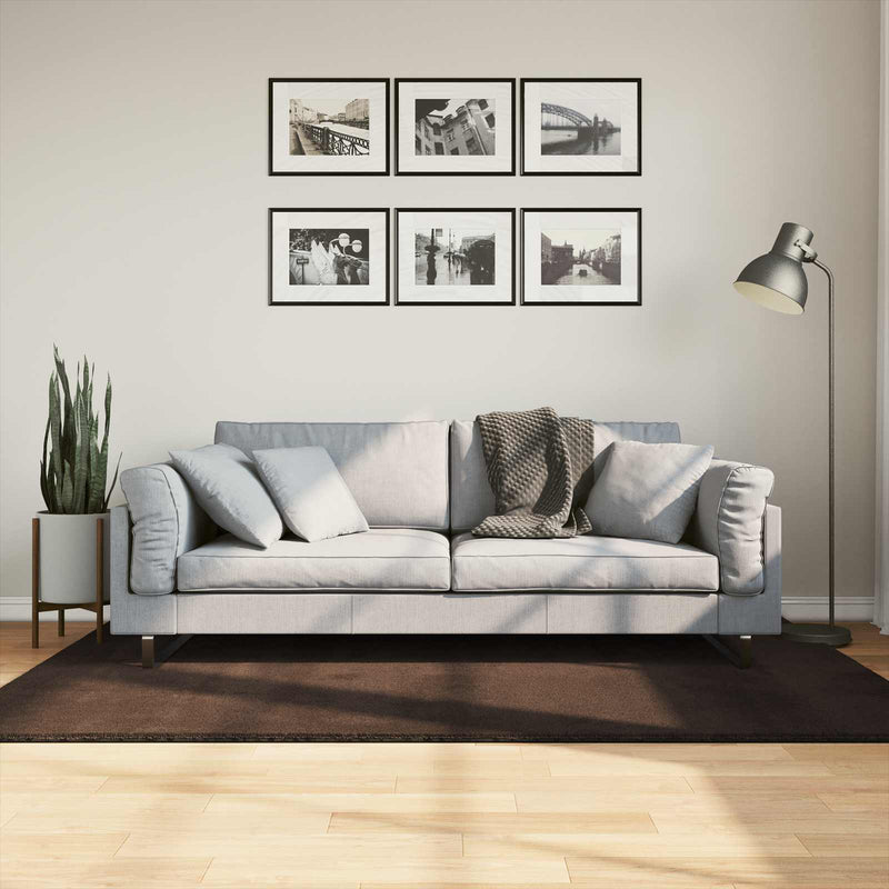 Afbeelding laden in galerijviewer, Vidaxl vloerkleden rechthoekig huarte bruin 170 x 120 cm polyester