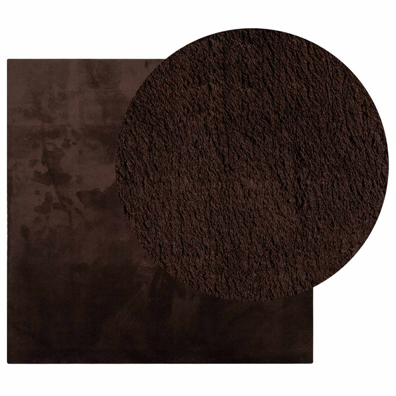 Afbeelding laden in galerijviewer, Vidaxl vloerkleden vierkant huarte bruin 240 x 240 cm polyester