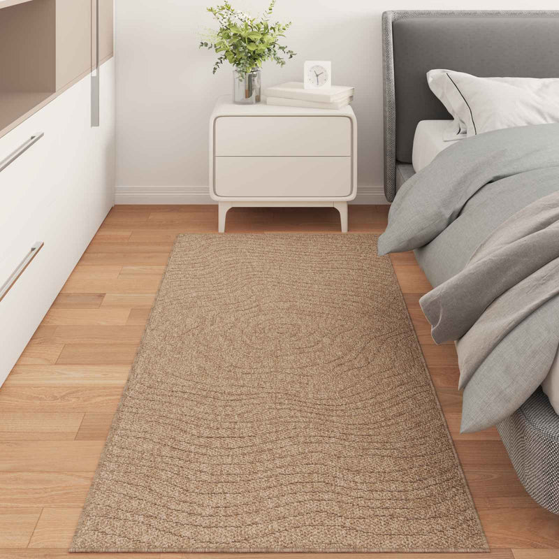 Chargez l'image dans la visionneuse de la galerie, Vidaxl vloerkleden moiré huarte naturel 150 x 80 cm polyester