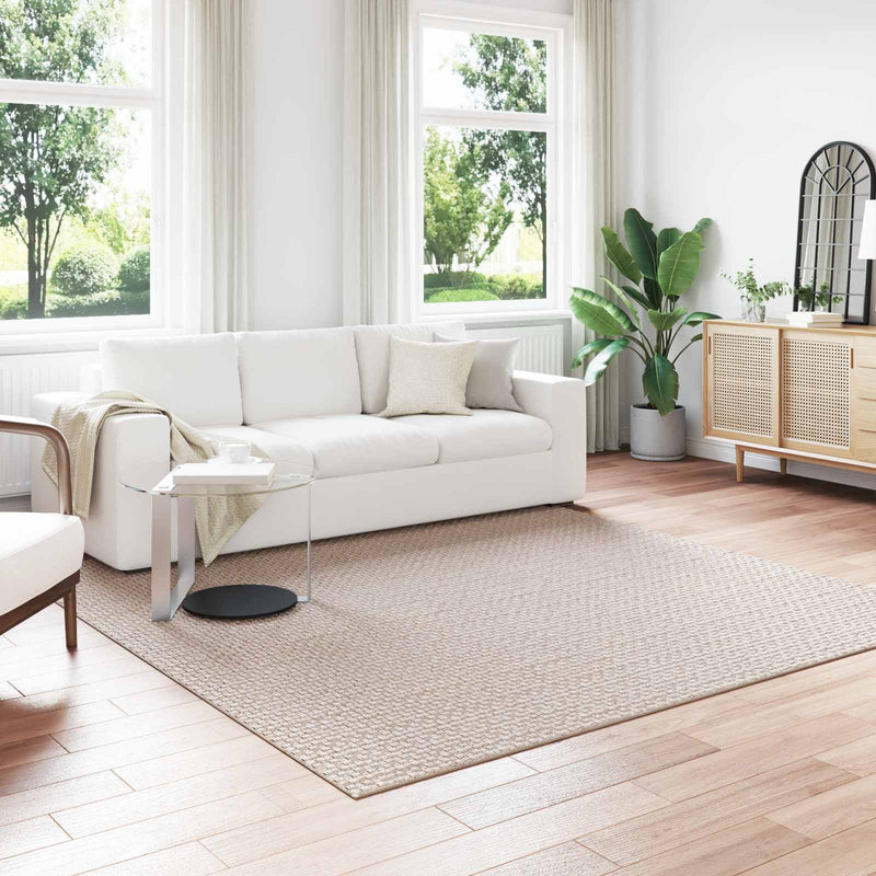 Afbeelding laden in galerijviewer, Vidaxl vloerkleden vierkant huarte crème 240 x 240 cm polyester